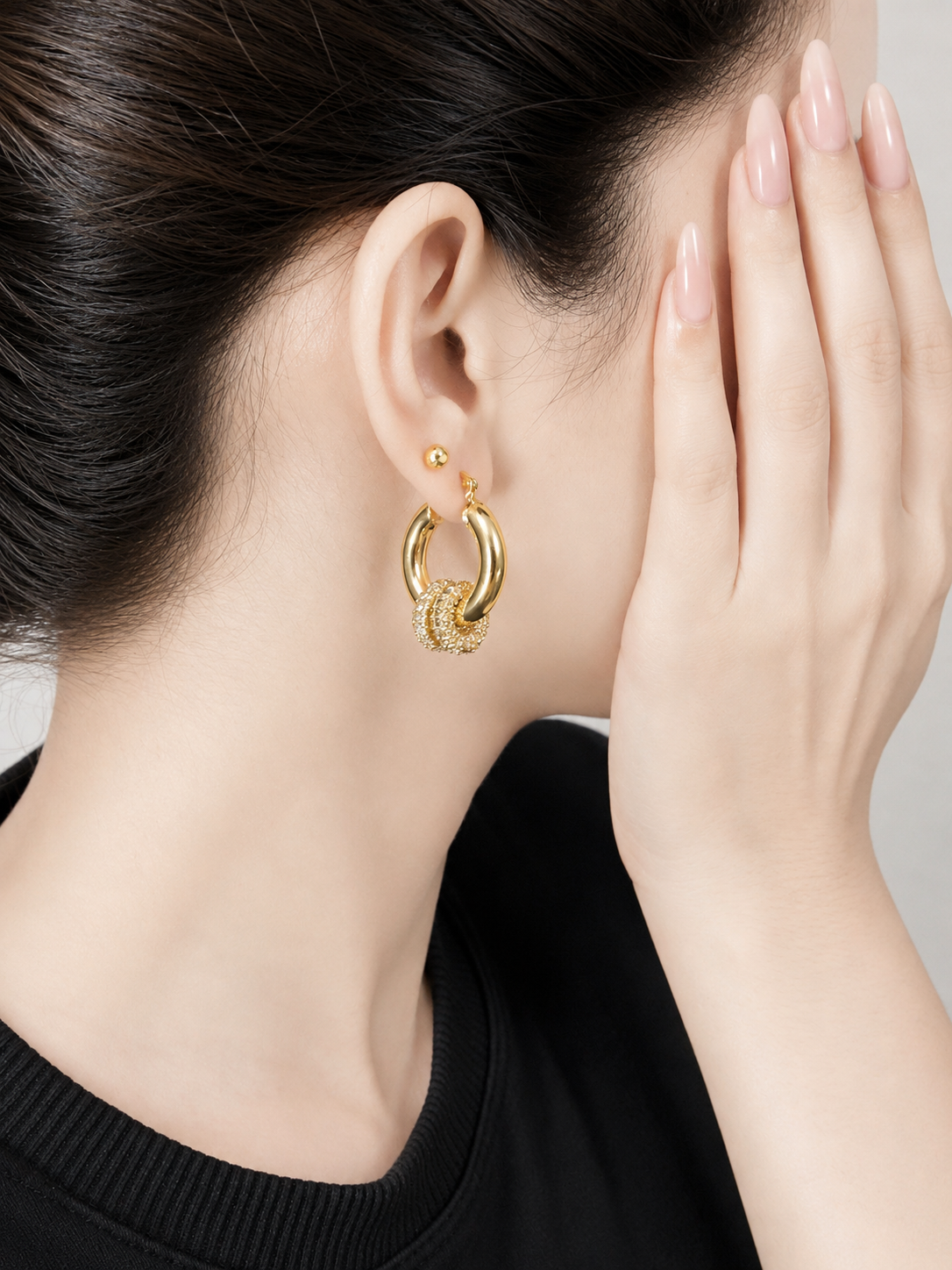 Royal Bloom Hoops