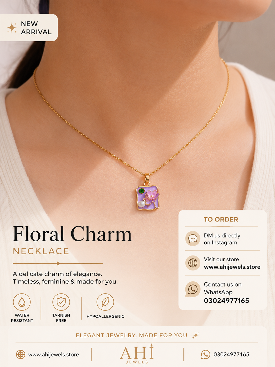 Floral Charm Necklace