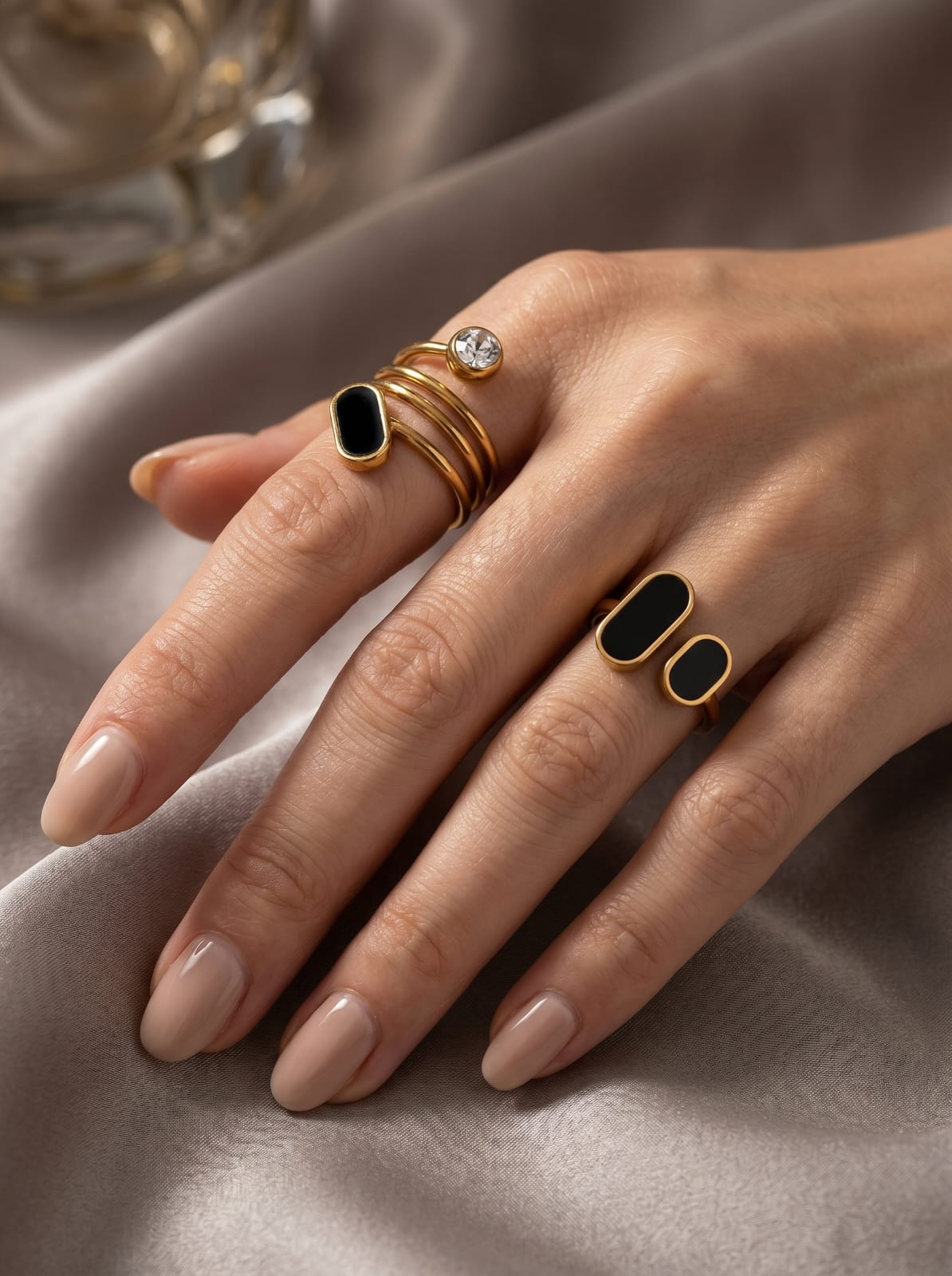Eclipse Gold Ring Duo