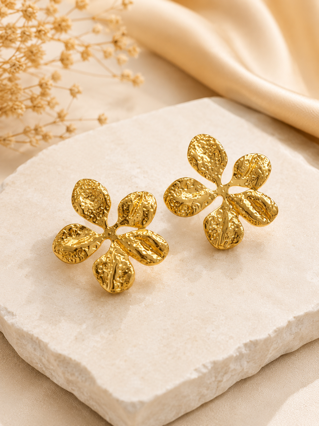 Golden Petal Earrings