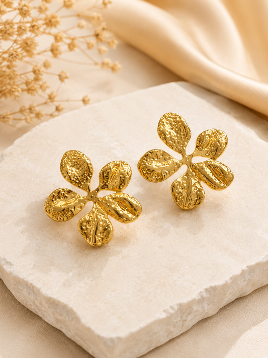 Golden Petal Earrings