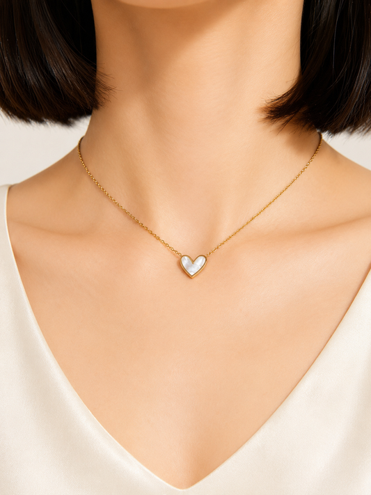 Opal Heart Pendant
