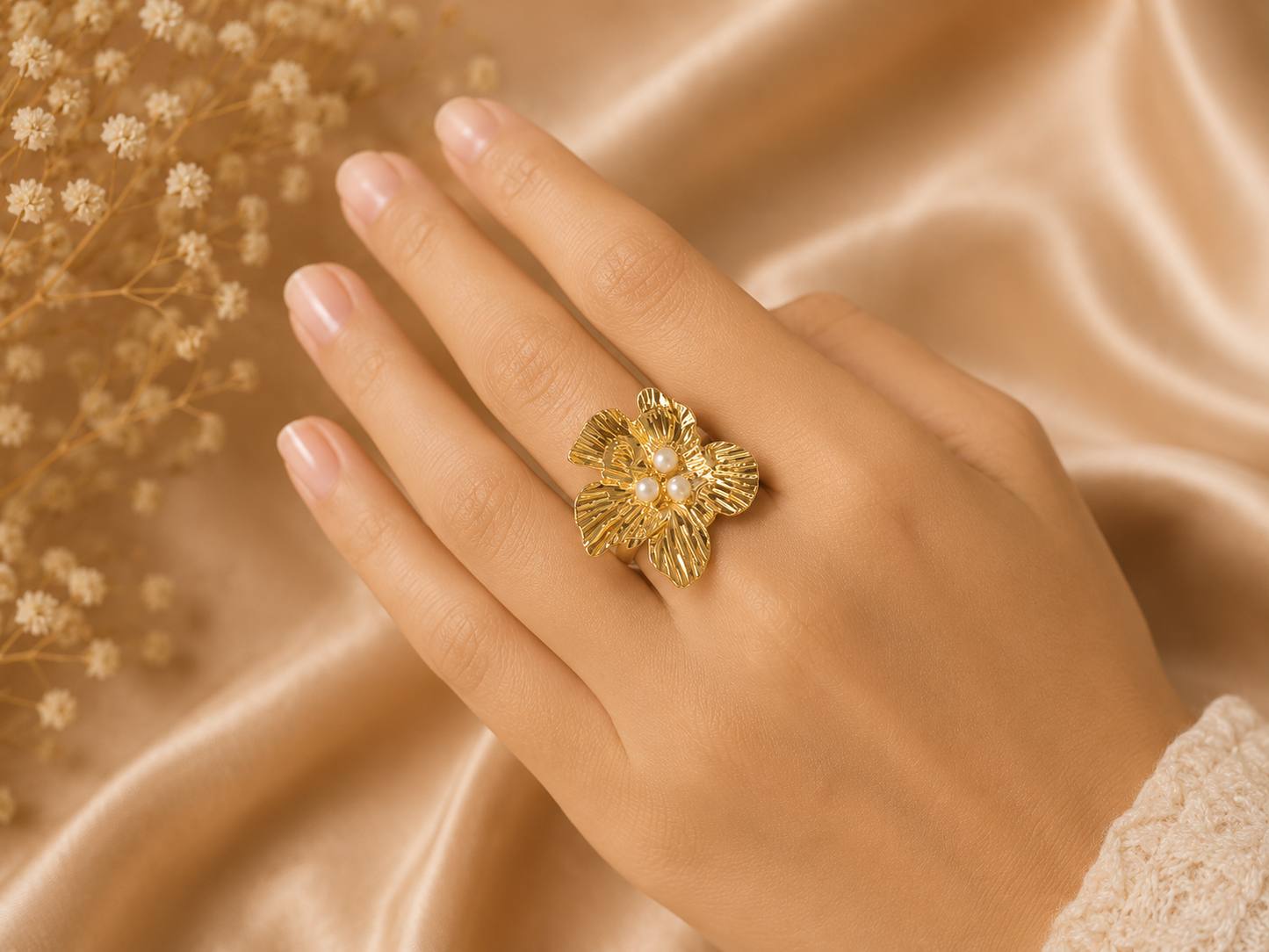 Flora Pearl Ring