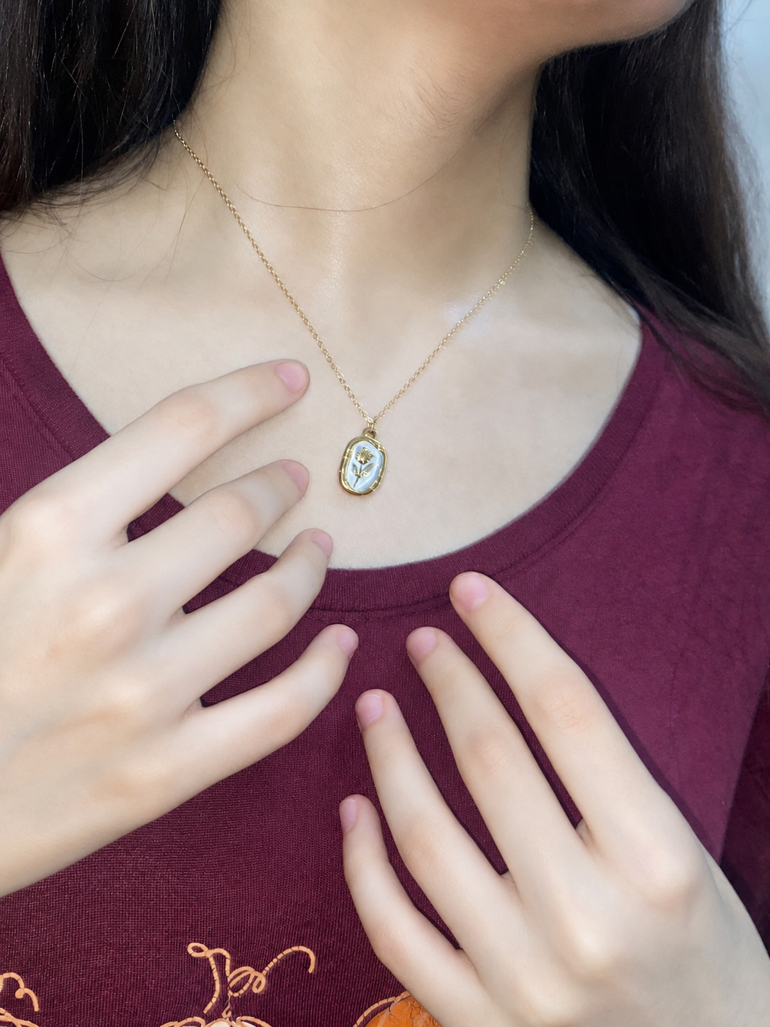Golden Petal Pendant