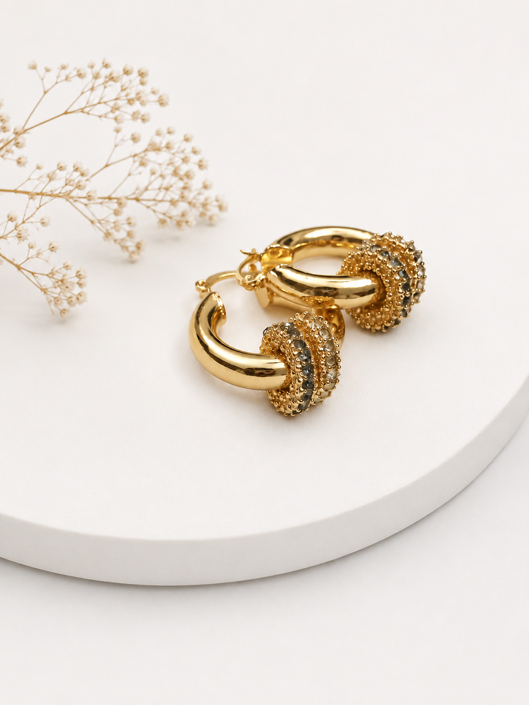Royal Bloom Hoops