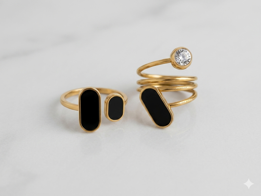Eclipse Gold Ring Duo
