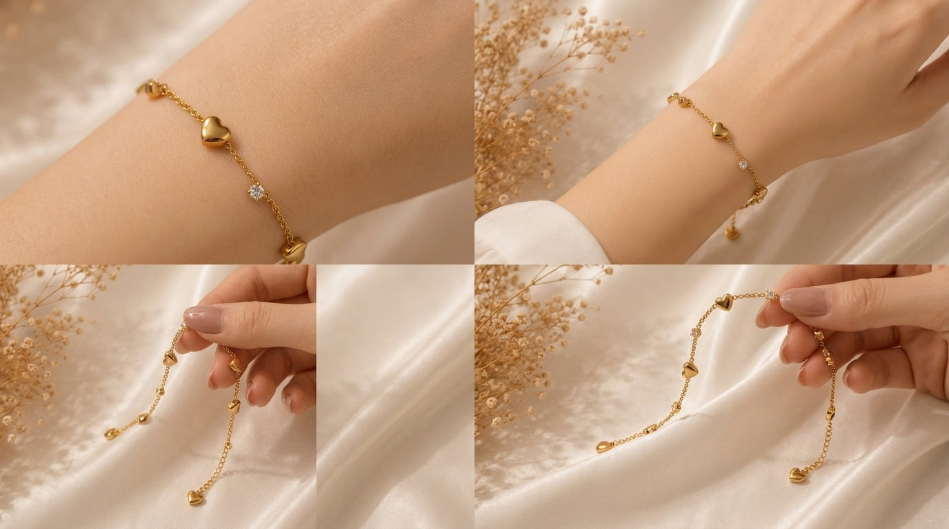 Crystal Hearts Bracelet